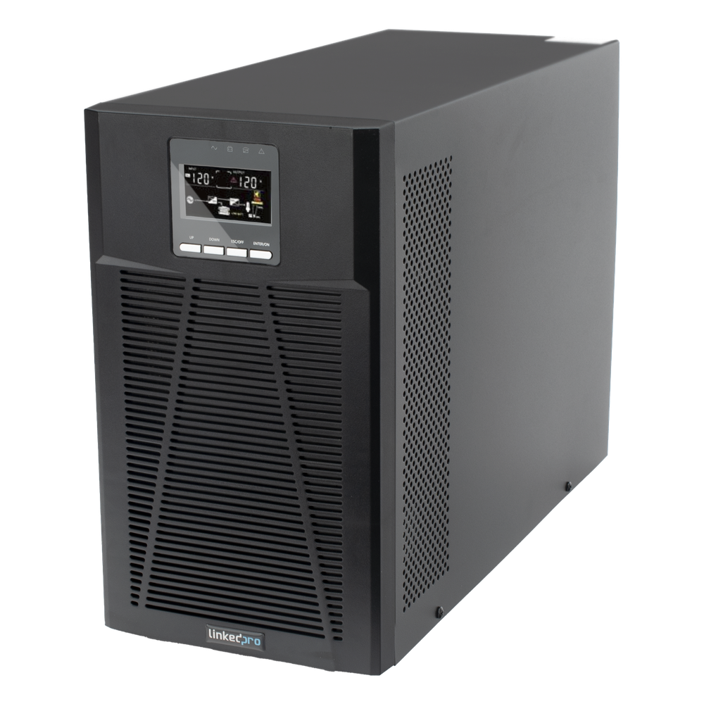 UPS 2000VA/1800W Online Doble Conversión /Pantalla LCD / 4 tomas 5-15R / Regulación de Voltaje / Protección RJ45