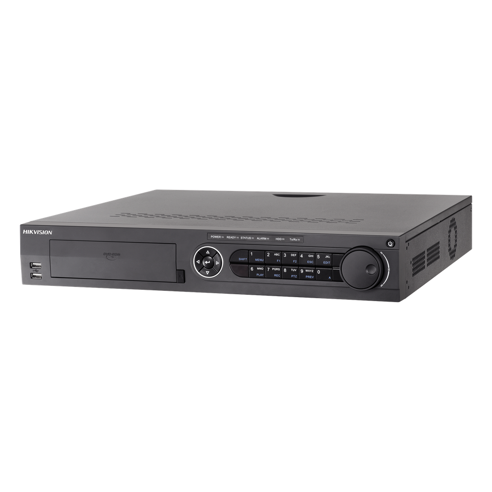 DVR 4K/8MP 16 Canales TurboHD  + 18 Canales IP / 4 Bahías de Disco Duro / Audio por Coaxitron / AcuSense / 16 Entradas de Alarma / 2 Salida de Video Independiente