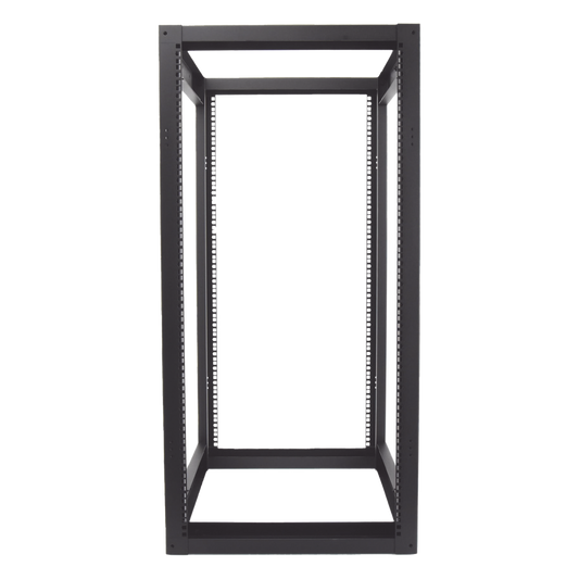 Rack Estándar 19" de 4 Postes, Acero, 24 Unidades, Profundidad Ajustable.