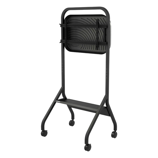 Carro Móvil para Pantalla Plana / 43" a 75"+ Displays / Altura Ajustable 49.8"-65.8" (126.5-167.1 cm) / Capacidad 150 lb (68 kg) / 4 Ruedas Dobles 4" (102 mm) / Gestión de Cableado Interno / Estructura Tubular / Incl