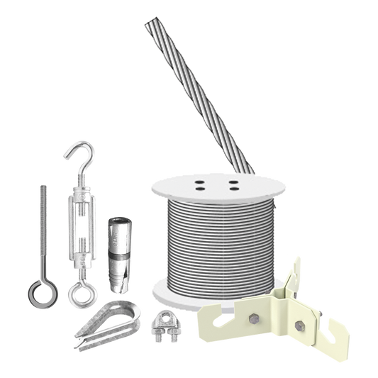 Kit  de Sujeción de Mástil de 6 Metros a Piso de Concreto.