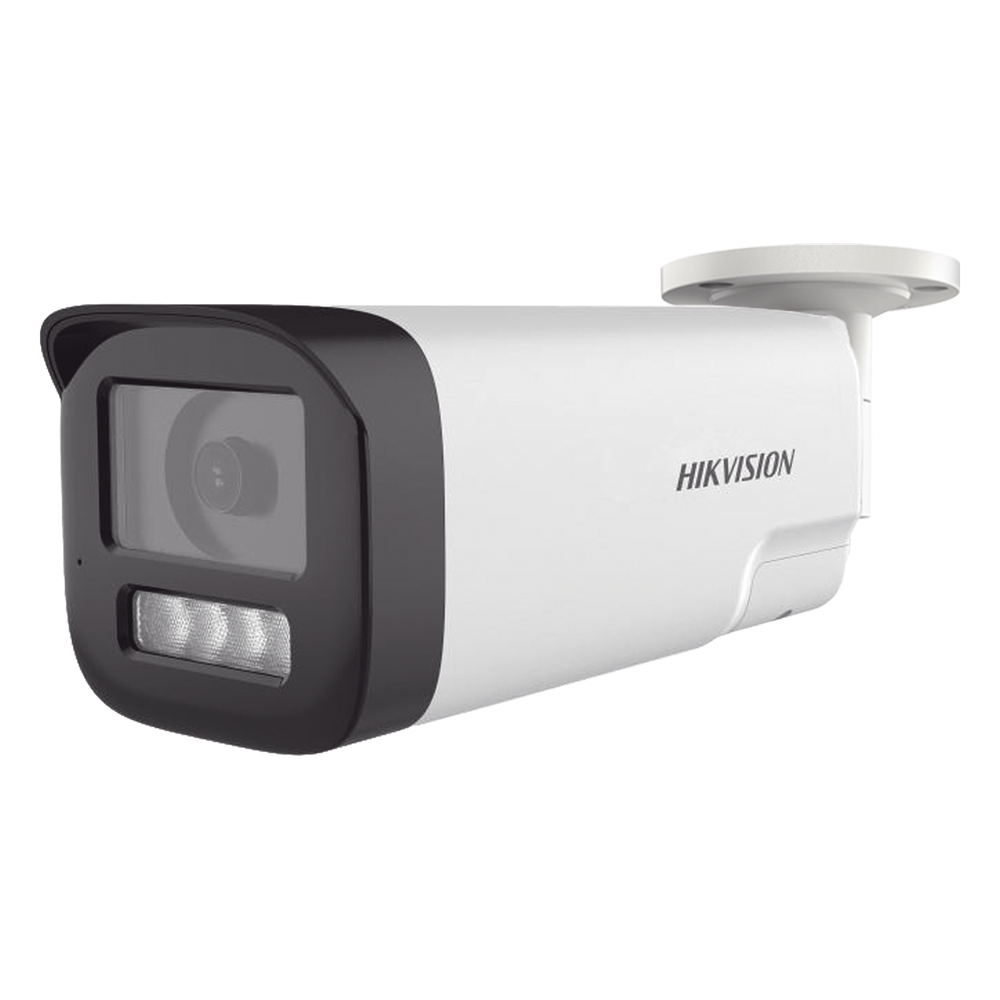 [Audio Bidireccional + Dual Light + ColorVu] Bala TURBOHD 4K (8 Megapixel) / Lente 3.6 mm / 80 mts IR EXIR + 80 mts Luz Blanca / Micrófono y Bocina Integrado / Exterior IP67 / Metal / dWDR