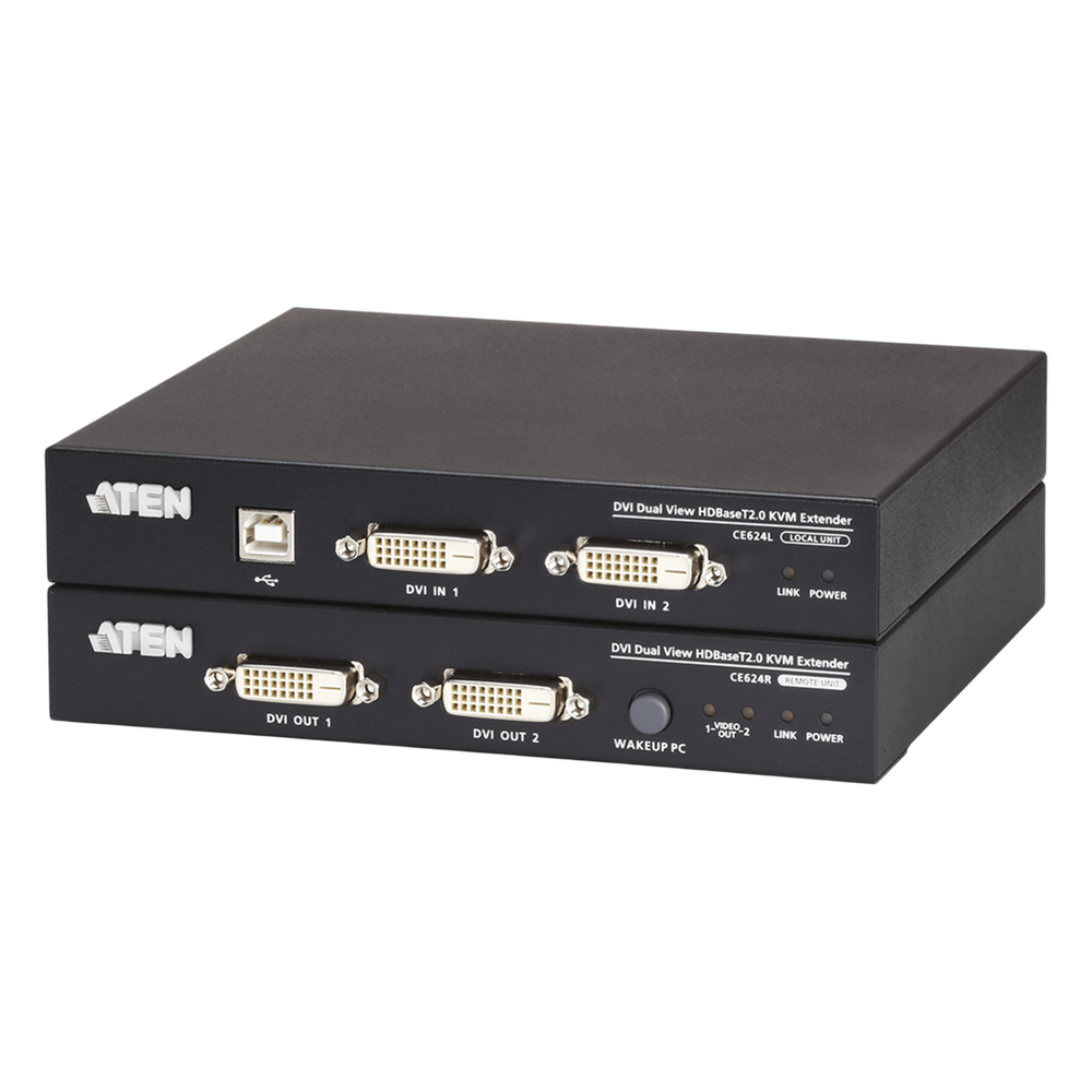 Extensor KVM | HDBaseT™ | 2.0 DVI dual display USB |  1920 x 1200 a 100m