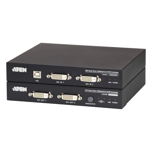 Extensor KVM | HDBaseT™ | 2.0 DVI dual display USB |  1920 x 1200 a 100m