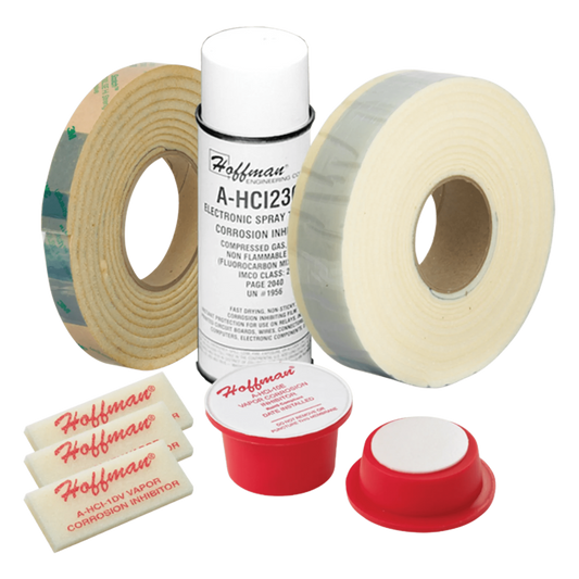 Rollo de Cinta Inhibidora de Corrosión / 240 pies cúbicos (6.8 m³) / 6 mm x 51 mm x 6.1 m (0.25 in x 2 in x 20 ft) / Protección por Fase Vapor / Respaldo Adhesivo / Empaque Individual