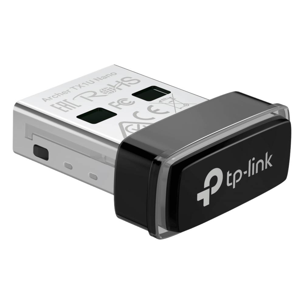 Adaptador USB Inalámbrico AX300 / Wi-Fi 6 2.4 GHz / 287 Mbps / Nano Size / OFDMA y MU-MIMO / Driver Pre-cargado / WPA2-PSK
