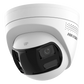 [PROTECCIÓN ACTIVA] Turret IP 6Megapixel / 2 Lentes de 2.8 mm (Imagen Panorámica 180°) / 30 mts IR / Exterior IP67 / Luz Intermitente y Alerta de Audio / Audio Bidireccional / ACUSENSE / WDR 120 dB / Micro SD