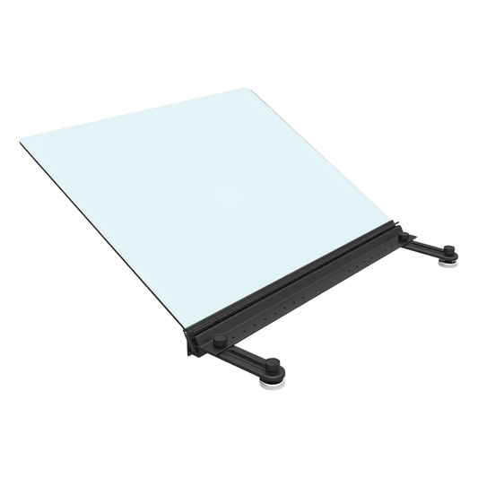 Deflector Superior Angulado para Rack Express, 10.90 x 23.60 x 22.50 pulgadas, Negro, Material Policarbonato ABS, Montaje Magnético, Configuración Pasillo Frío/Caliente, Sistema de Contención Express