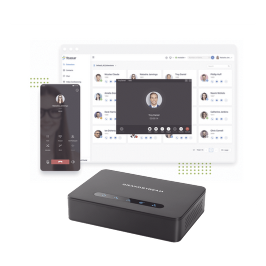 Conmutador Cloud Yeastar, 5 extensiones anuales, Gateway FXO para troncal analoga
