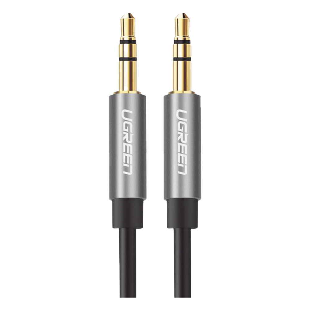 Cable Auxiliar 5 Metros / Conector 3.5mm a 3.5mm / Macho a Macho / Cubierta de TPE / Carcasa de Aluminio / Color Negro
