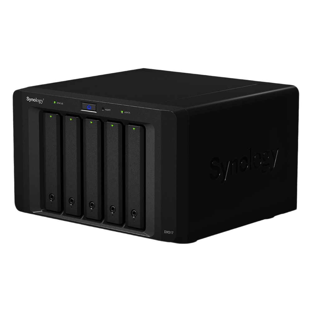 Unidad de Expansión Synology DX517 | 5 Bahías SATA HDD/SSD 3.5" y 2.5" | Puerto eSATA | Diseño Hot-Swap | Compatible con DS1517+ y DS1817+.