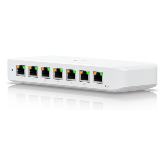 USW Ultra 210W Switch de 8 Puertos GbE (7 Puertos PoE+ y 1 Puerto Entrada PoE++) con Opciones de Montaje Versátiles
