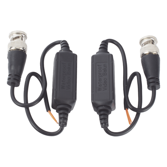Kit de Transceptores (Baluns) para EXTERIOR TurboHD Hasta 4K HD-TVI / HD-CVI / AHD / CVBS / COAXITRON / AUDIO POR COAXITRON  / Menu OSD / CONECTORES 100% COBRE / Con Cable RF Blindado. Distancia de hasta 200 m en 4K. Calidad PREMIUM