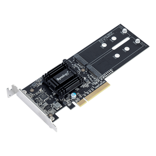 Tarjeta de Expansión M2D18 | PCIe 2.0 x8 | Compatible con NVMe y SATA SSD | 2 Ranuras M-key | Perfil Bajo y Altura Completa | Garantía de 3 Años.