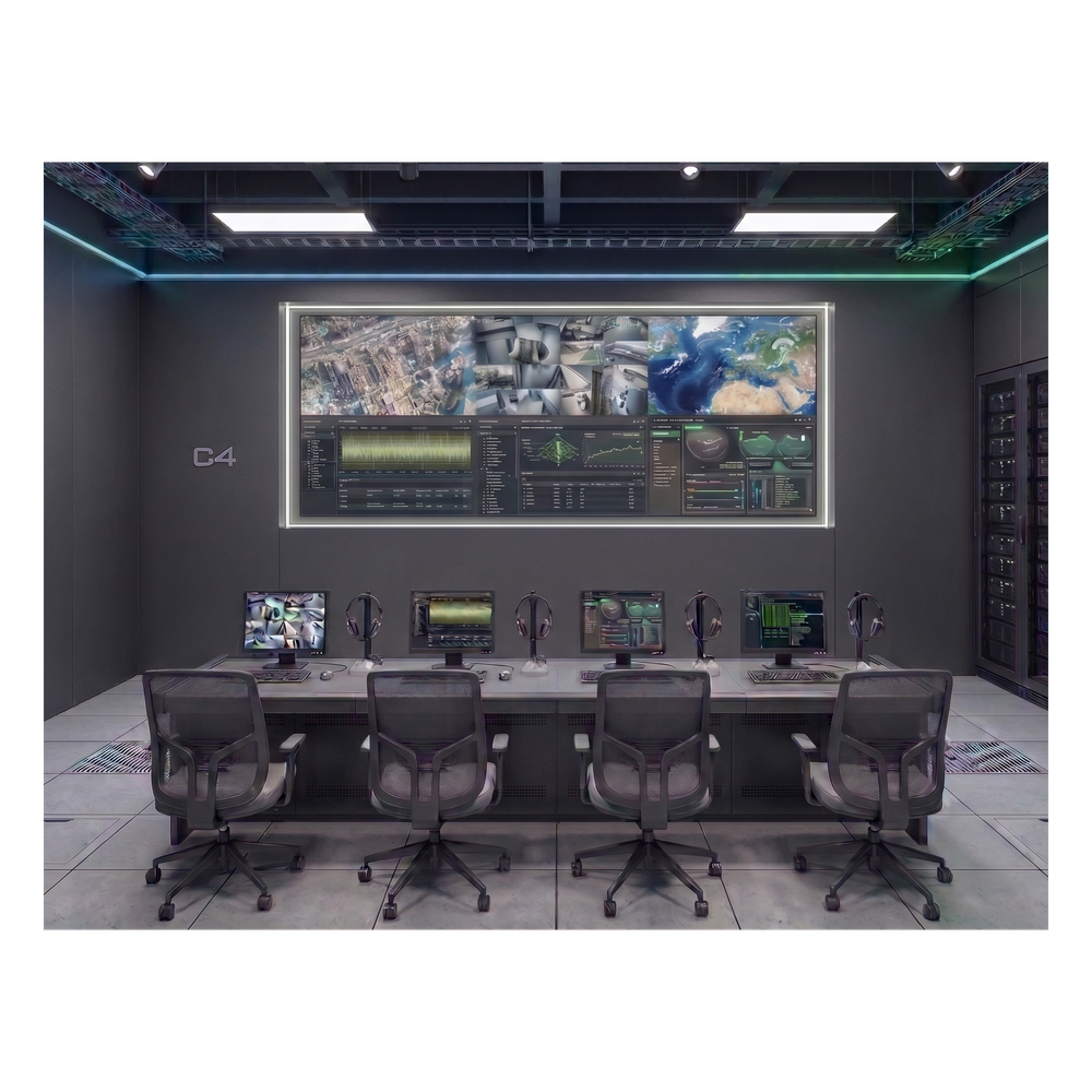 Kit Videowall 3x2 / 6 Pantallas 55" Full HD / Decodificador 16CH 4K / Montaje de Pared / Hikvision