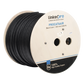 Bobina de Cable FTP con Mensajero de Acero de 305 Metros (1000 Pies) Cat6+ Calibre 23, Color Negro, para Aplicaciones en Video Vigilancia y Redes de Datos / Uso en Intemperie y Aplicaciones Aéreas