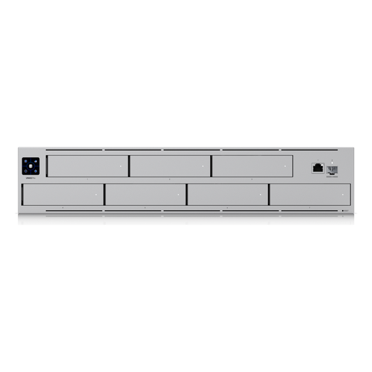 UNAS Pro Servidor NAS 2U Rack con 7 Bahías para HDD/SSD de 2.5/3.5" para Discos SATA, Puerto 10GbE SFP+ y 1GbE RJ45