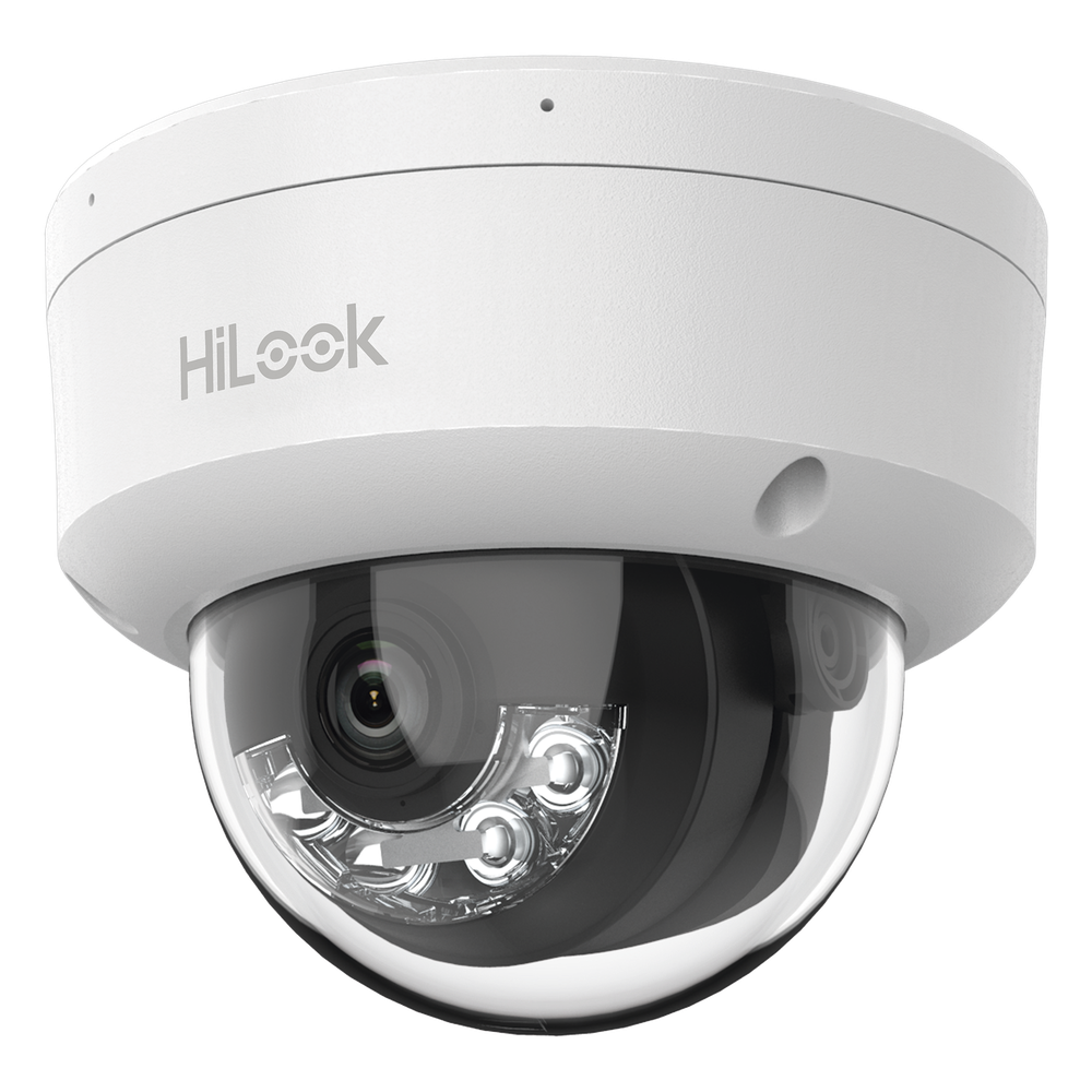 [Dual Light] Domo IP de 2 Megapixel (1080p) / Lente 2.8 mm / 20 mts IR + 15 mts Luz Blanca / Micrófono Integrado / ACUSENSE Lite / Uso en interior / PoE / dWDR / H.265+ / ONVIF
