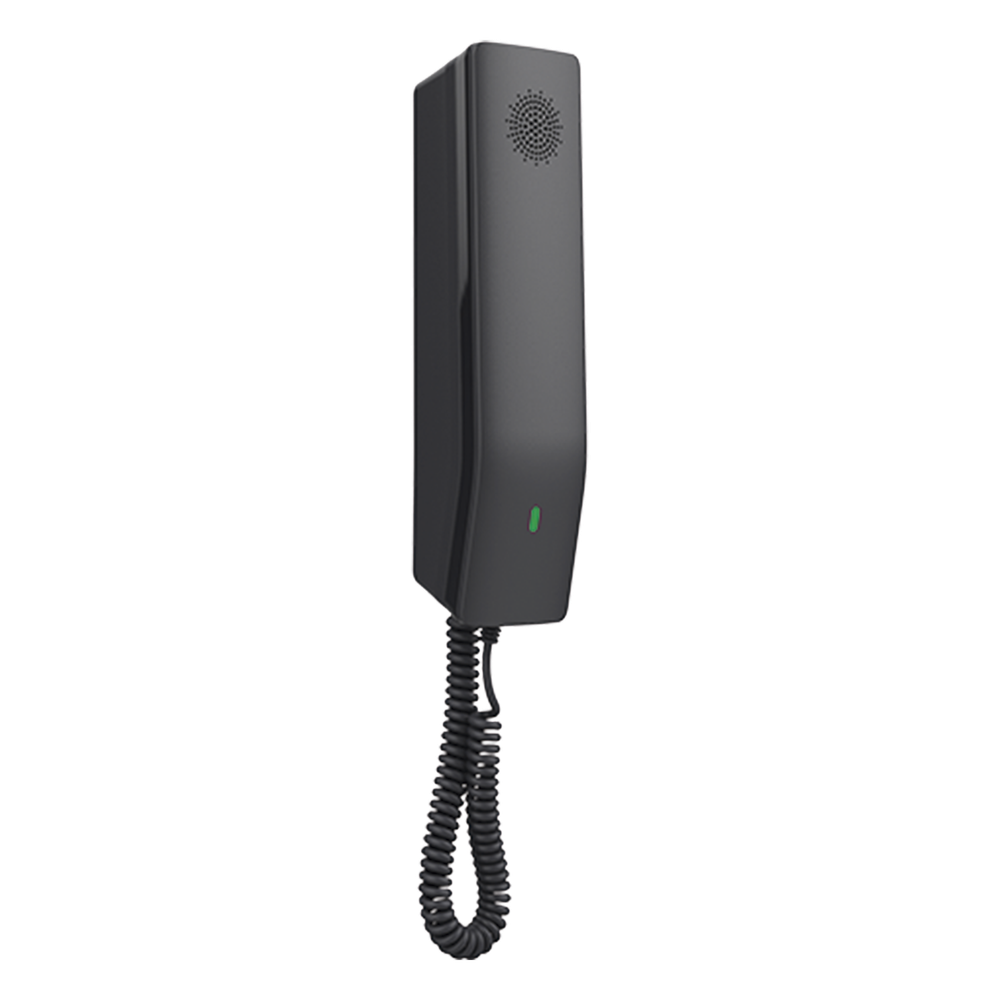Teléfono IP para Hoteles / Altavoz HD / 2 Cuentas y Líneas SIP / 10 Teclas de Marcación Rápida / 3 Teclas Programables / Códec OPUS / Gestión GDMS / Instalación en Escritorio y Pared / PoE 100 Mbps