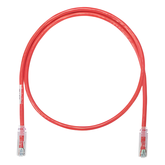 Cable de Parcheo UTP Categoría 6, con Plug Modular en Cada Extremo - 1 Metro (3.28 Pies) - Rojo