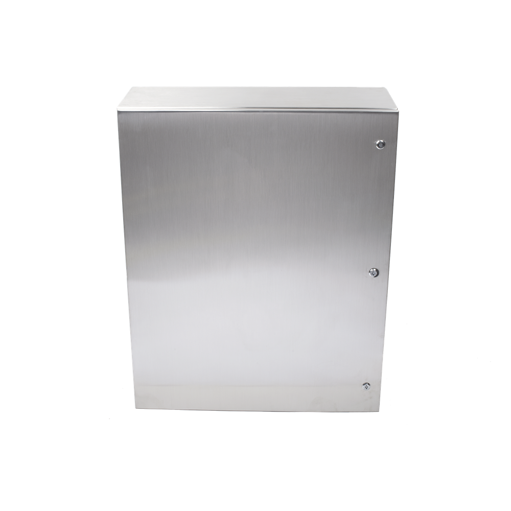 Gabinete de Acero Inoxidable IP66 Uso en Intemperie (800 x 1000 x 300 mm) con Placa Interna Galvanizada.
