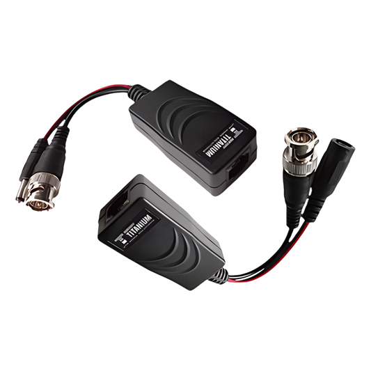 Kit de transceptores activos TURBO HD. Convierte 36/24 Vcc a 12 Vcc regulados, a través de cable  UTP Cat5e / 6. Transmision de 200 m (Revisar tabla de resoluciones )