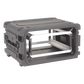 Gabinete Plástico Móvil con Amortiguador con Rack de 19", 4 Unidades.