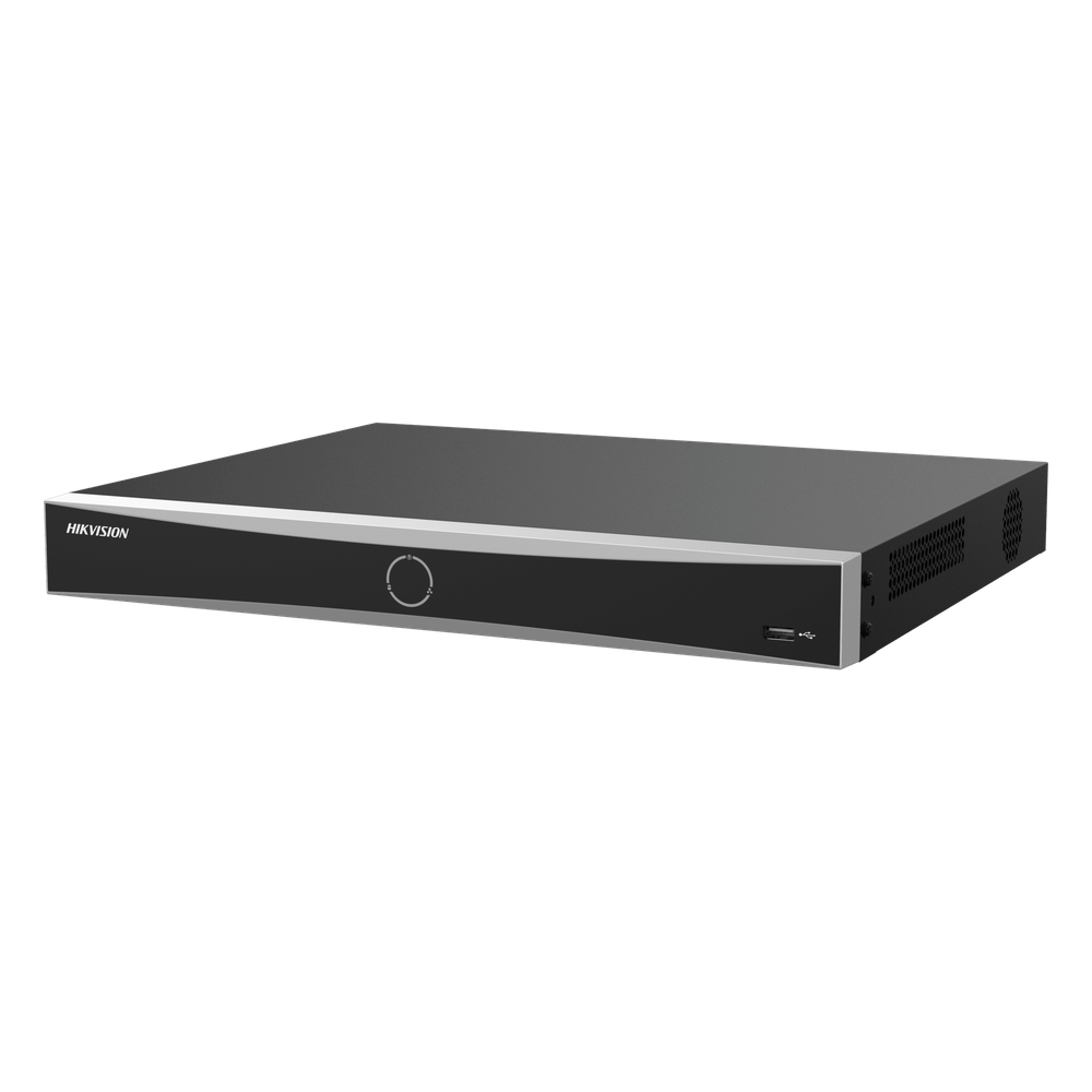 [Acusearch] NVR 12 Megapixel (4K) / 16 canales IP / AcuSense (Evita Falsas Alarmas) / Reconocimiento Facial / 2 Bahías de Disco Duro / HDMI en 4K / Sin Puertos PoE+ / Alarmas I/O
