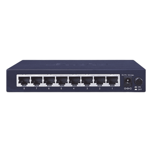 Switch de Escritorio No Administrable, 8 Puertos Gigabit 10/100/1000 Mbps, Tecnología de Ahorro de Energía de Hasta un 40%