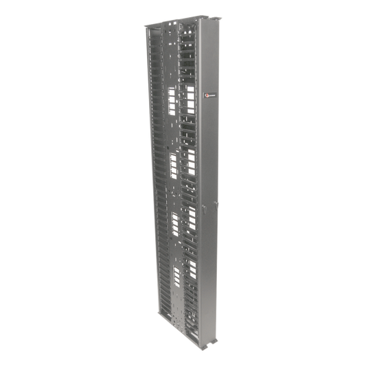 Organizador RouteIT Vertical Doble de 45UR,  Fabricado en Acero Laminado en Frío 16AWG, 6in (152mm) de Ancho