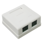 Caja de Pared con Jack UTP Cat5e y Jack RJ11 Telefónico