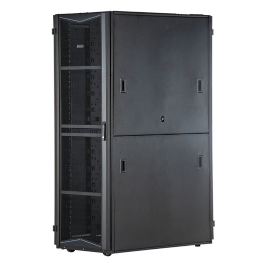 Gabinete FlexFusion para Centros de Datos, 42 UR, 700 mm de Ancho, 1200 mm de Profundidad, Fabricado en Acero, Color Negro