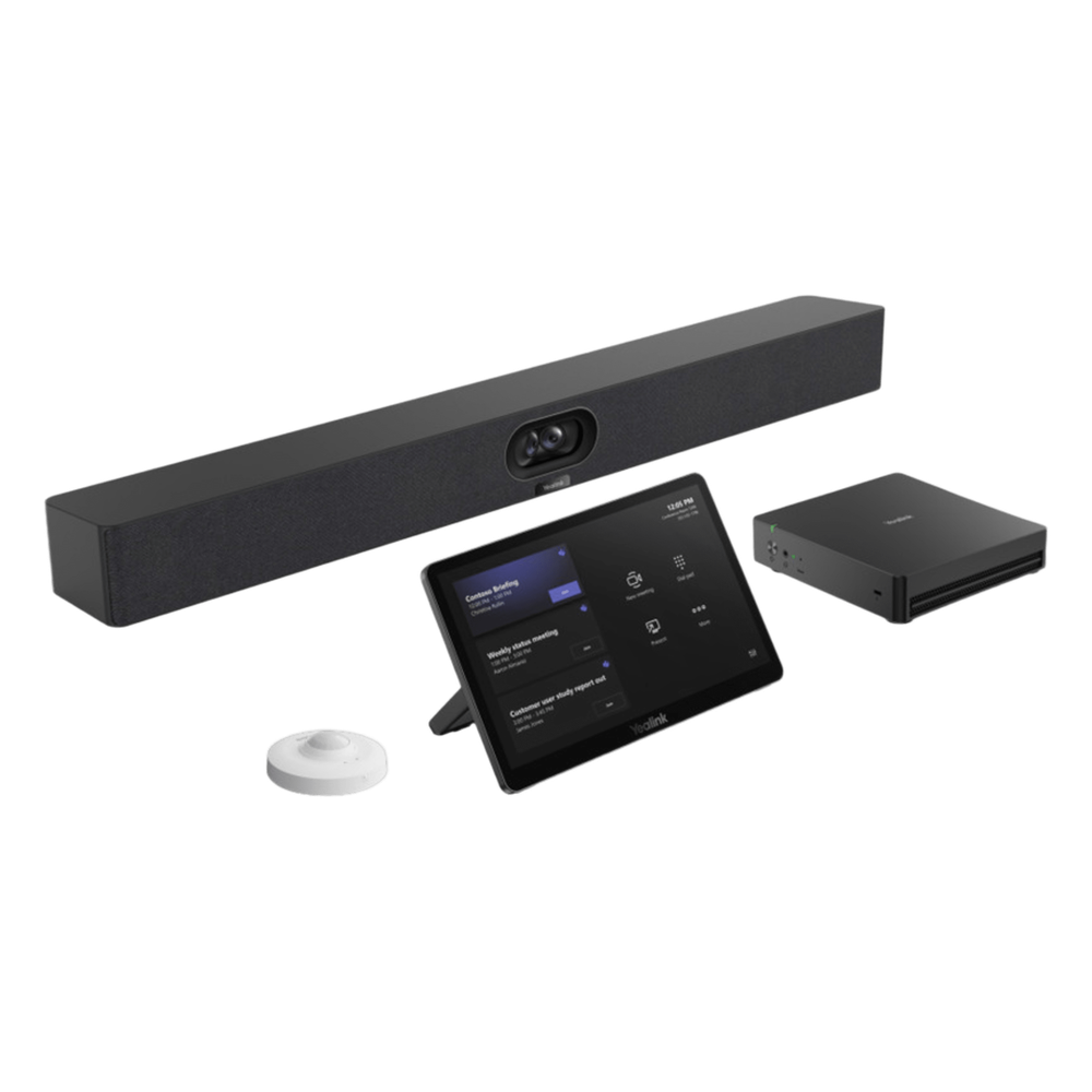 Sistema de Videoconferencia MVC‑S40‑C5U de Yealink para Salas Pequeñas y Medianas con Microsoft Teams Nativo, RoomSensor Inteligente y Control Táctil Avanzado