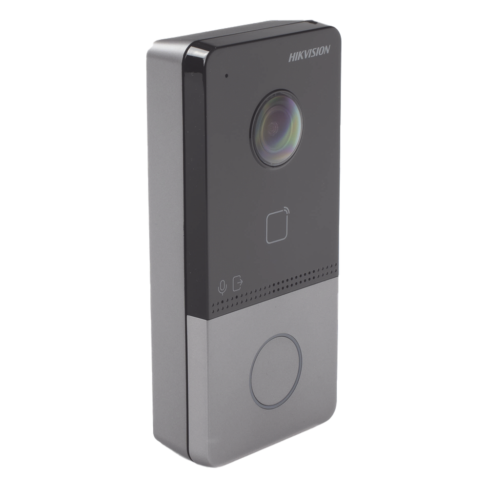 Videoportero IP 2 Megapixel / PoE Estandar / IP65  / Apertura desde Hik-connect / Soporta 1 Departamento y Hasta 6 Monitores / Soporta Tarjetas Mifare / 1 Salida Relay