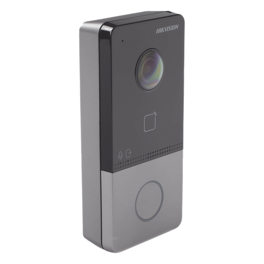Videoportero IP 2 Megapixel / PoE Estandar / IP65  / Apertura desde Hik-connect / Soporta 1 Departamento y Hasta 6 Monitores / Soporta Tarjetas Mifare / 1 Salida Relay