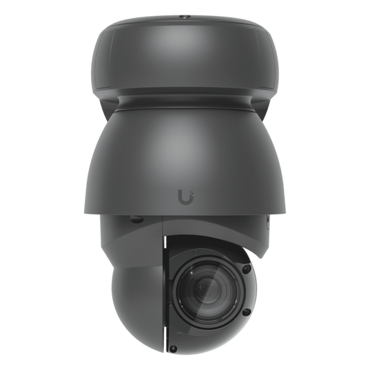 Cámara UniFi Protect PTZ AI Industrial Color Negro, 4K (8MPX), Zoom Óptico 22x, Visión Nocturna IR 100 m, Reconocimiento Facial y Placas, Protección IP66, Movimiento 360°, PoE++