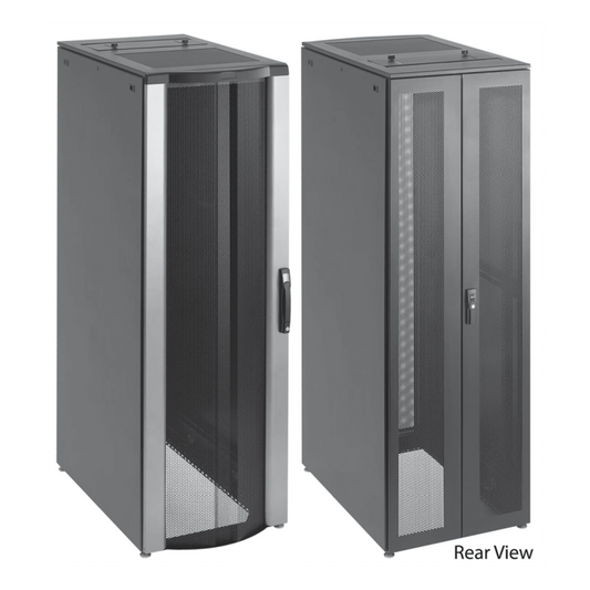 Gabinete de Telecomunicaciones de 45 UR ProLine FloTek, 606 mm de Ancho, 899 mm de Profundidad, Color Negro