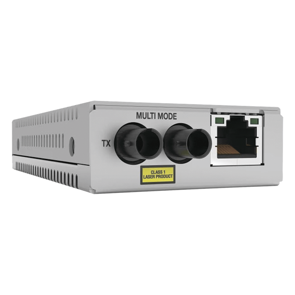 Convertidor de medios Fast Ethernet a fibra óptica, conector ST, multimodo (MMF), distancia hasta 2 km