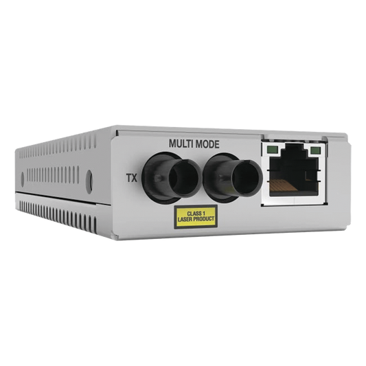 Convertidor de medios Fast Ethernet a fibra óptica, conector ST, multimodo (MMF), distancia hasta 2 km