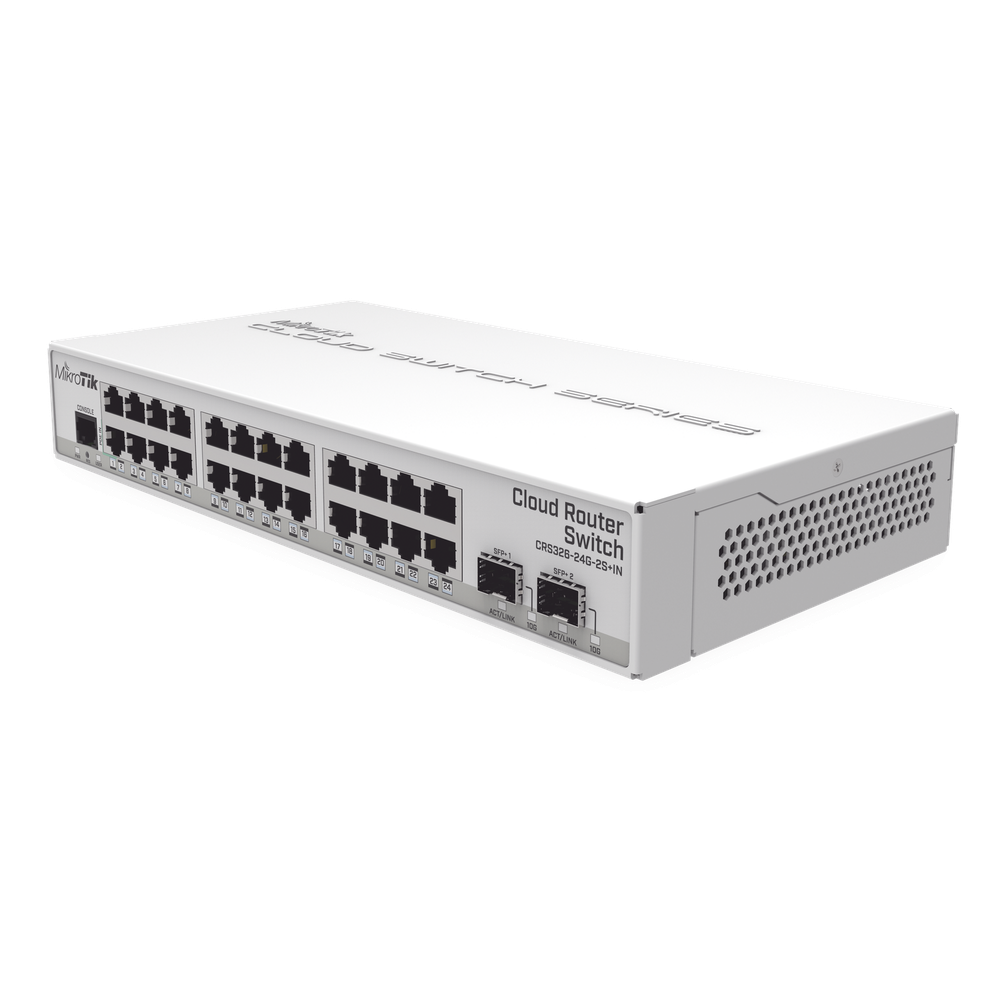 Switch Sistema Operativo Dual 24 Puertos Gigabit Ethernet y 2 Puertos SFP+, Para Escritorio