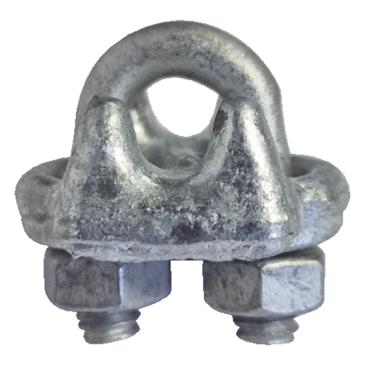 Nudo/ Perro/ Abrazadera Acero Forjado para Cable de 1/4" Galv. por Inmersión en Caliente.