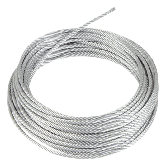 Rollo o carrete de 100 Metros de Retenida de 1/8" de Alta Resistencia, Galvanizado clase A.