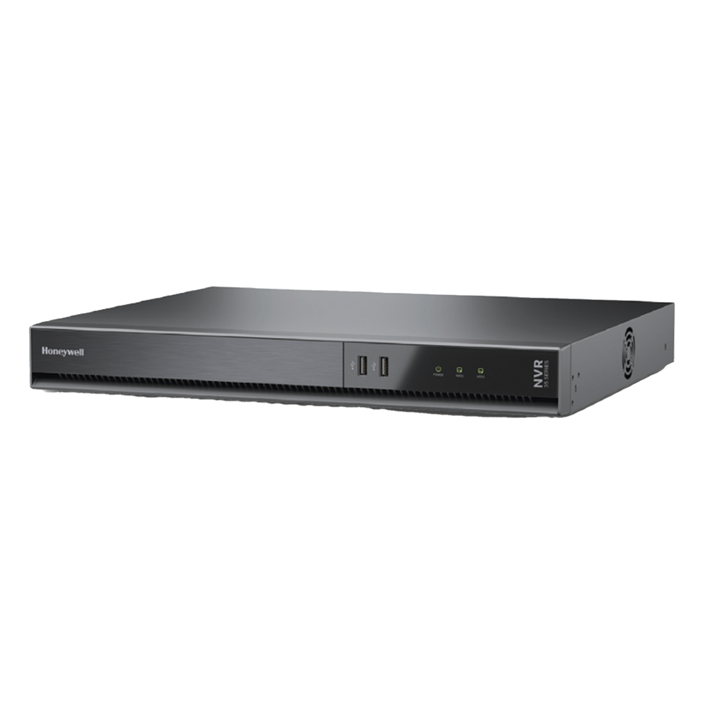 NVR de 16 canales 4K con 16 puertos PoE+ 30 W, 2 bahías HDD y recepción de alarmas, Serie 35