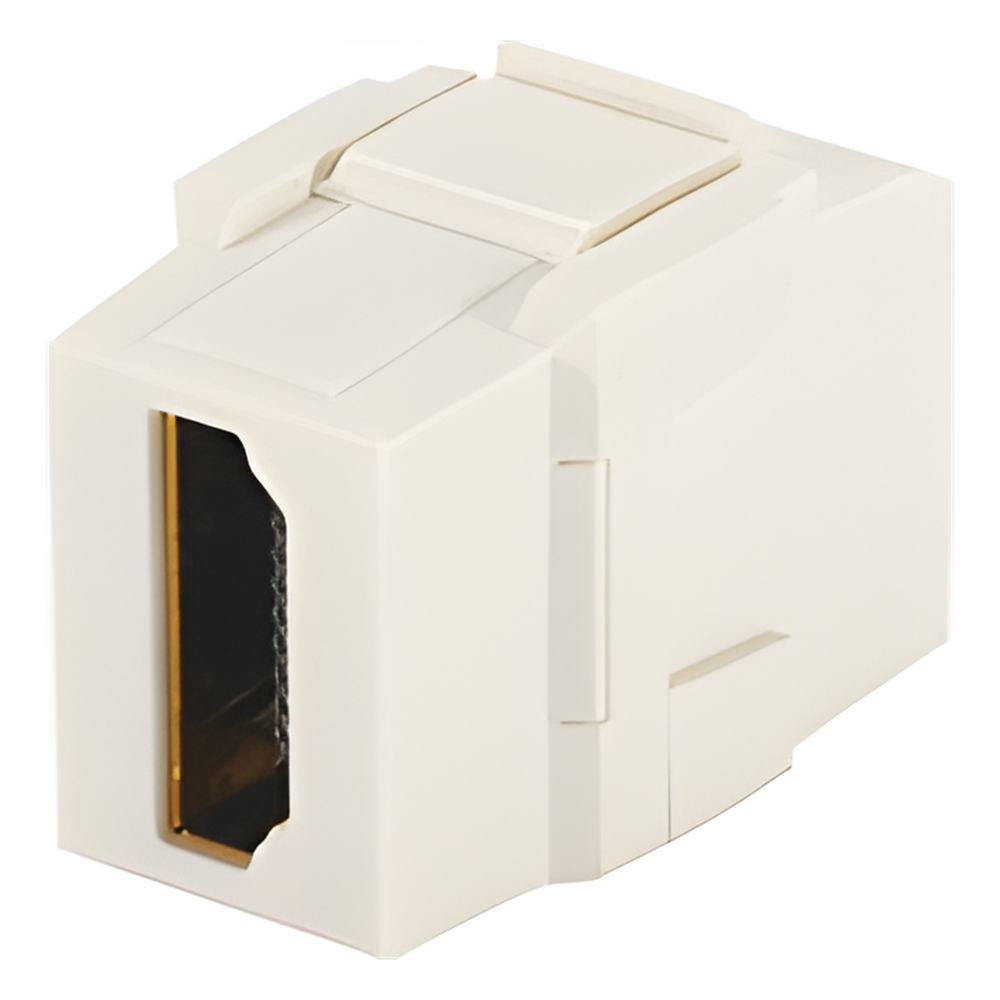Módulo Acoplador HDMI 2.0, Hembra a Hembra Tipo-A, Categoría 2, Keystone, Color Blanco