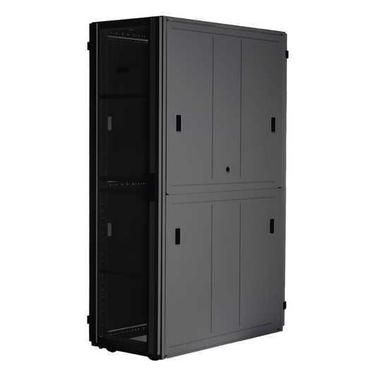 Gabinete FlexFusion™ XGL (Light) para Centros de Datos, 42 UR, 600 mm de Ancho, 1070 mm de Profundidad, Fabricado en Acero, Color Negro
