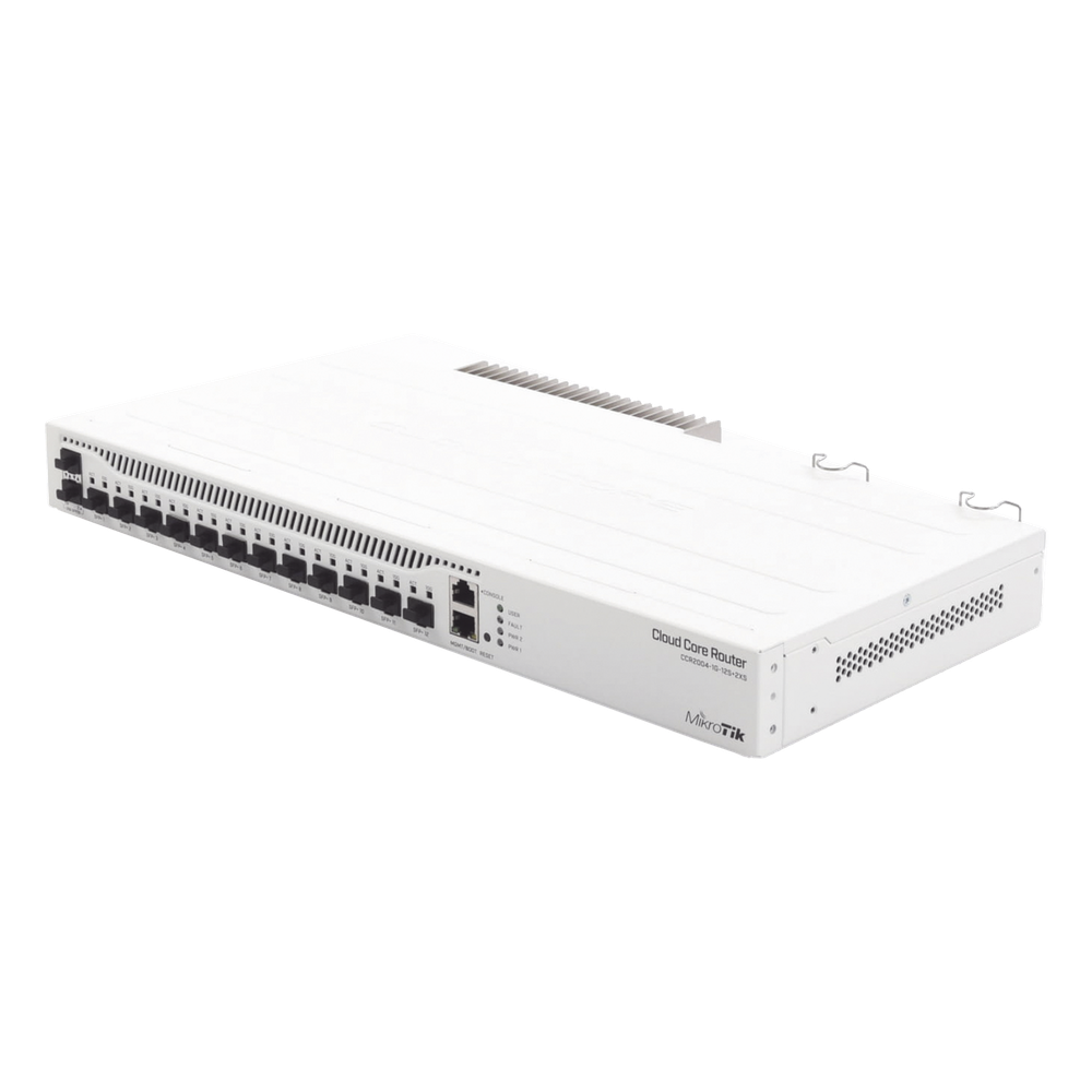 (CCR2004-1G-12S+2XS) Cloud Core Router 12 puertos 10G SFP+, 2 25G SFP28, Fuente Redundante