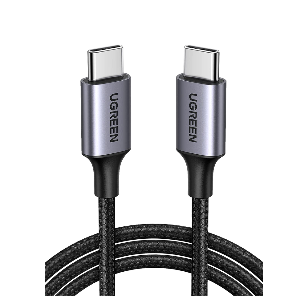 Cable USB-C a USB-C | 2 Metros (6.56 Pies) | Transferencia de Datos de 480 Mbps | Carga Rápida de Hasta 60W | QC 4.0/3.0/2.0 | PD3.0 | FPC | AFC | Protección Integrada | Caja de Aluminio | Nylon Trenzado | Color Negro