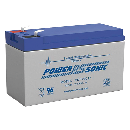 Batería 12V, 7AH, Para Respaldo, Tecnologías AGM/VRLA, 5 Años Vida Útil, Terminales F1, Reconocida UL