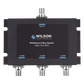 Divisor de potencia de 3 vías para la distribución de señal a tres antenas de servicio | 4.8 dB de pérdida por puerto | Conectores F hembra