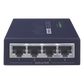 Inyector High PoE, de 4 Puertos Gigabit de Entrada, 4 Puertos PoE 802.3af/at Gigabit de Salida Para Cada Puerto, Hasta 30 W por interfaz